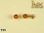 Jewellery GOLD earrings.  Stone: amber. TAG: ; name: GEO5; weight: 0.7g.