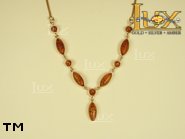 Jewellery GOLD necklace.  Stone: amber. TAG: ; name: GN234; weight: 9g.