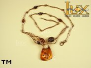 Jewellery GOLD necklace.  Stone: amber. TAG: ; name: GN282; weight: 24.7g.