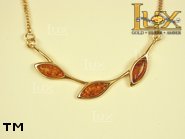 Jewellery GOLD necklace.  Stone: amber. TAG: ; name: GN312; weight: 6.1g.