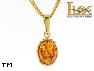 Jewellery GOLD pendant.  Stone: amber. TAG: ; name: GP008; weight: 1.2g.