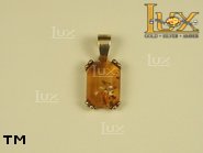 Jewellery GOLD pendant.  Stone: amber. TAG: ; name: GP013; weight: 2.1g.