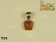 Jewellery GOLD pendant.  Stone: amber. TAG: ; name: GP017; weight: 1.94g.