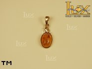 Jewellery GOLD pendant.  Stone: amber. TAG: ; name: GP019; weight: 1.4g.