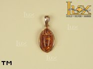 Jewellery GOLD pendant.  Stone: amber. TAG: ; name: GP023; weight: 1.9g.