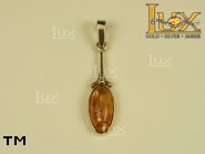 Jewellery GOLD pendant.  Stone: amber. TAG: ; name: GP031; weight: 1.93g.