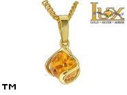 Jewellery GOLD pendant.  Stone: amber. TAG: ; name: GP038; weight: 1.4g.