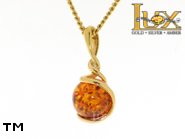 Jewellery GOLD pendant.  Stone: amber. TAG: ; name: GP039; weight: 1.2g.