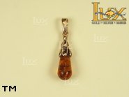 Jewellery GOLD pendant.  Stone: amber. TAG: ; name: GP051; weight: 1.5g.