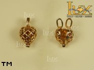 Jewellery GOLD pendant.  Stone: amber. TAG: hearts, clasic; name: GP057; weight: 2.43g.