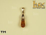 Jewellery GOLD pendant.  Stone: amber. TAG: ; name: GP066; weight: 2g.