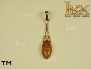 Jewellery GOLD pendant.  Stone: amber. TAG: clasic; name: GP070; weight: 1.7g.