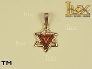 Jewellery GOLD pendant.  Stone: amber. TAG: stars, signs; name: GP105; weight: 1.7g.
