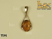 Jewellery GOLD pendant.  Stone: amber. TAG: clasic; name: GP116; weight: 1.7g.
