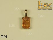 Jewellery GOLD pendant.  Stone: amber. TAG: ; name: GP119; weight: 1.5g.