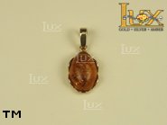 Jewellery GOLD pendant.  Stone: amber. TAG: ; name: GP126; weight: 1.72g.