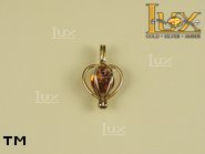 Jewellery GOLD pendant.  Stone: amber. TAG: hearts, clasic; name: GP148; weight: 1.5g.