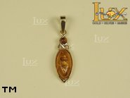 Jewellery GOLD pendant.  Stone: amber. TAG: ; name: GP149; weight: 1.7g.