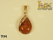 Jewellery GOLD pendant.  Stone: amber. TAG: ; name: GP150; weight: 3.7g.