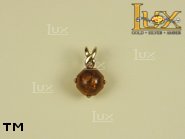 Jewellery GOLD pendant.  Stone: amber. TAG: ; name: GP183; weight: 0.73g.