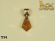 Jewellery GOLD pendant.  Stone: amber. TAG: ; name: GP192; weight: 2.81g.