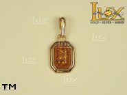 Jewellery GOLD pendant.  Stone: amber. TAG: ; name: GP193; weight: 2.6g.