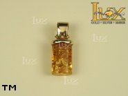 Jewellery GOLD pendant.  Stone: amber. TAG: ; name: GP195; weight: 3.3g.