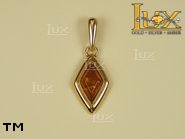 Jewellery GOLD pendant.  Stone: amber. TAG: ; name: GP206; weight: 2.5g.