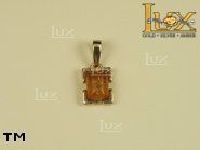 Jewellery GOLD pendant.  Stone: amber. TAG: ; name: GP221; weight: 1.4g.