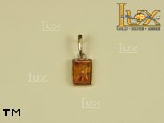 Jewellery GOLD pendant.  Stone: amber. TAG: ; name: GP254; weight: 0.8g.