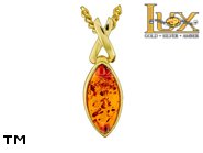 Jewellery GOLD pendant.  Stone: amber. TAG: clasic; name: GP259; weight: 1.01g.