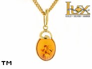 Jewellery GOLD pendant.  Stone: amber. TAG: ; name: GP262; weight: 1g.