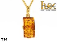 Jewellery GOLD pendant.  Stone: amber. TAG: ; name: GP266; weight: 1.5g.