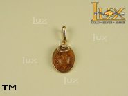 Jewellery GOLD pendant.  Stone: amber. TAG: ; name: GP267; weight: 1.5g.