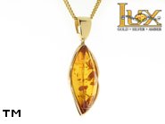 Jewellery GOLD pendant.  Stone: amber. TAG: ; name: GP268; weight: 4.6g.