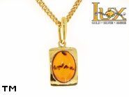 Jewellery GOLD pendant.  Stone: amber. TAG: ; name: GP273; weight: 1.2g.