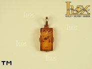 Jewellery GOLD pendant.  Stone: amber. TAG: ; name: GP278; weight: 2.5g.