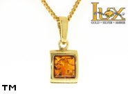 Jewellery GOLD pendant.  Stone: amber. TAG: ; name: GP280; weight: 1.6g.
