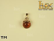 Jewellery GOLD pendant.  Stone: amber. TAG: ; name: GP284; weight: 2.1g.