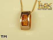 Jewellery GOLD pendant.  Stone: amber. TAG: ; name: GP297; weight: 4.93g.