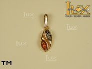Jewellery GOLD pendant.  Stone: amber. TAG: ; name: GP313; weight: 2.4g.