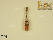 Jewellery GOLD pendant.  Stone: amber. TAG: ; name: GP319; weight: 1.8g.