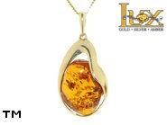 Jewellery GOLD pendant.  Stone: amber. TAG: unique; name: GP320-1; weight: 7.82g.