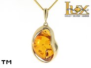 Jewellery GOLD pendant.  Stone: amber. TAG: unique; name: GP320-2; weight: 5.6g.