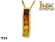 Jewellery GOLD pendant.  Stone: amber. TAG: modern; name: GP323-2; weight: 2.33g.