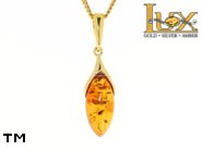 Jewellery GOLD pendant.  Stone: amber. TAG: ; name: GP333; weight: 1.6g.
