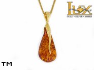 Jewellery GOLD pendant.  Stone: amber. TAG: unique; name: GP350-2; weight: 5.46g.
