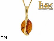 Jewellery GOLD pendant.  Stone: amber. TAG: ; name: GP353; weight: 2.08g.