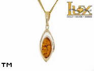 Jewellery GOLD pendant.  Stone: amber. TAG: ; name: GP361; weight: 2.58g.