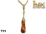 Jewellery GOLD pendant.  Stone: amber. TAG: ; name: GP362; weight: 2.12g.